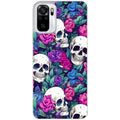 Coque taperso pour Redmi Note 10 4G 5G PRO 10S avec motif tete de mort violet protection antichoc personnalisée