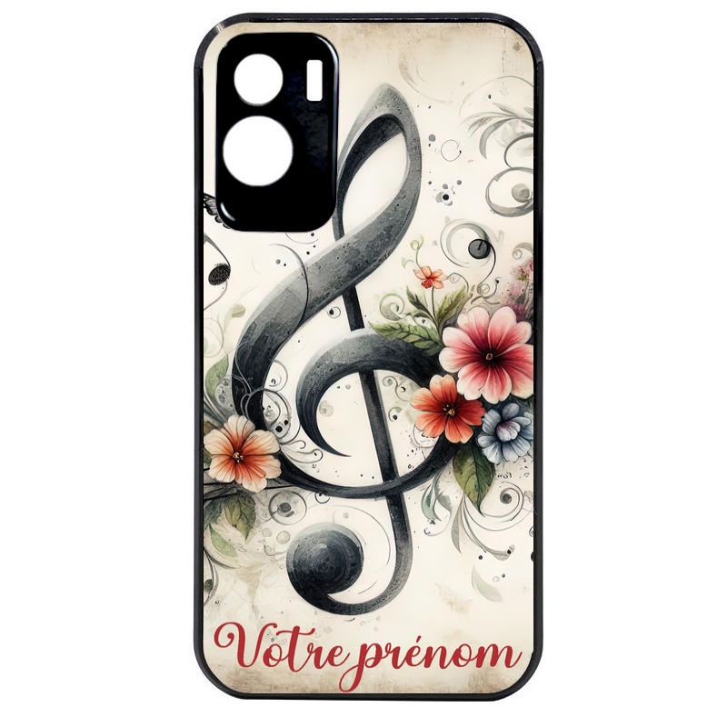 Coque noire taperso pour Honor 70 LITE 90 et LITE avec motif musique cle sol personnalisee protection antichoc personnalisée