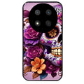 Coque noire taperso pour Magic 7 LITE et PRO avec motif tete de mort calavera violette protection antichoc personnalisée