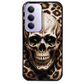 Coque noire taperso pour Redmi 15 4G et 5G avec motif tete de mort leopard protection antichoc personnalisée