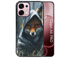 Coque noire taperso pour OPPO A6 PRO 4G et 5G avec motif renard fox des bois protection antichoc personnalisée