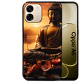 Coque noire taperso pour OPPO A6 A6X 4G et 5G avec motif bouddha et soleil protection antichoc personnalisée