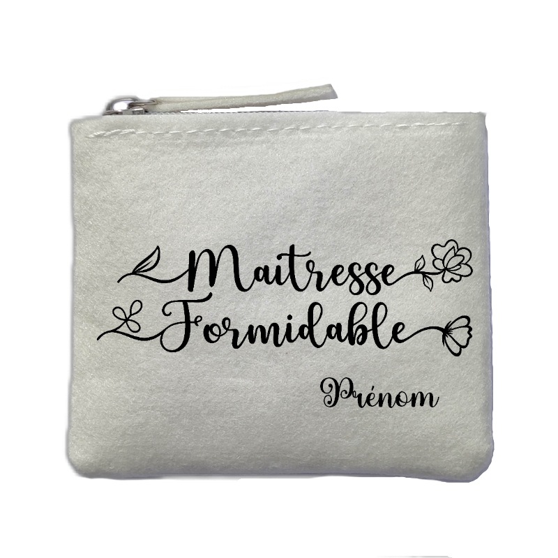Chaussettes personnalisée paillettes doré motif maitresse formidable