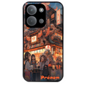Coque noire taperso pour POCO C85 avec motif anime street japan personnalise protection antichoc personnalisée