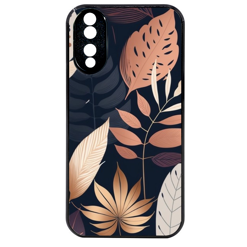 Coque noire taperso pour Honor 70 LITE 90 et LITE avec motif jungle et feuilles protection antichoc personnalisée