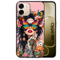 Coque noire taperso pour OPPO A6 A6X 4G et 5G avec motif femme papillon protection antichoc personnalisée