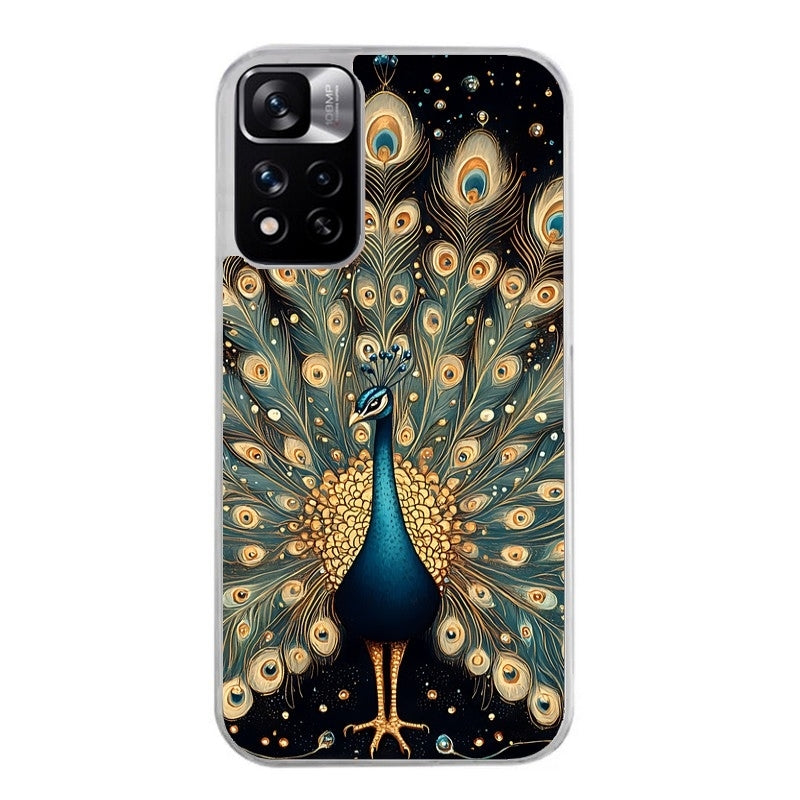 Coque taperso pour Redmi Note 10 4G 5G PRO 10S avec motif paon mandala protection antichoc personnalisée