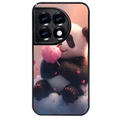 Coque noire taperso pour OnePlus 11 et 12 avec motif panda bonbon protection antichoc personnalisée