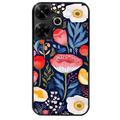 Coque noire taperso pour POCO M6 4G avec motif fleur coquelicot protection antichoc personnalisée