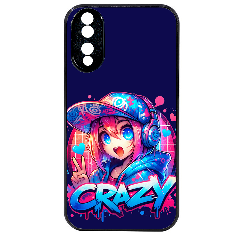 Coque noire taperso pour Honor 70 LITE 90 et LITE avec motif anime crazy protection antichoc personnalisée