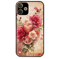 Coque noire taperso pour OPPO A5 PRO 4G et 5G avec motif coeur et fleur personnalisee protection antichoc personnalisée