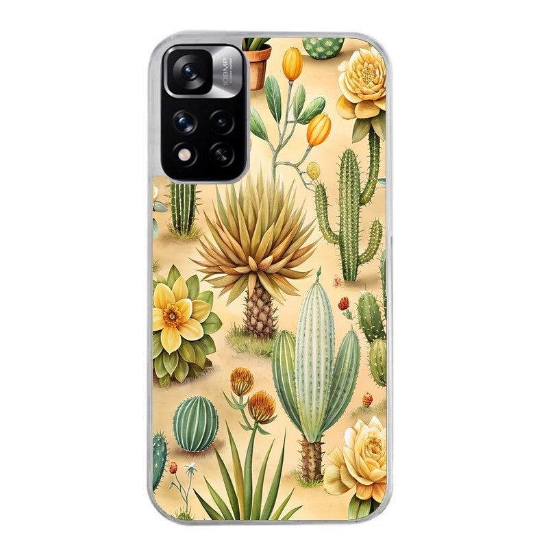 Coque taperso pour Redmi Note 12 4G 5G PRO 4G avec motif cactus et succulent protection antichoc personnalisée