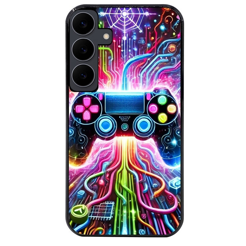 Coque noire taperso pour galaxy A06 A16 A26 A36 A56 avec motif gamer electro personnalisee protection antichoc personnalisée