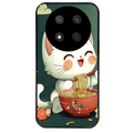 Coque noire taperso pour Magic 7 LITE et PRO avec motif chat ramen nuage protection antichoc personnalisée