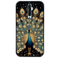 Coque noire taperso pour OPPO Reno 2 et 2Z avec motif paon mandala protection antichoc personnalisée