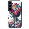 Coque noire taperso pour galaxy A06 A16 A26 A36 A56 avec motif tete de mort calavera papillon protection antichoc personnalisée