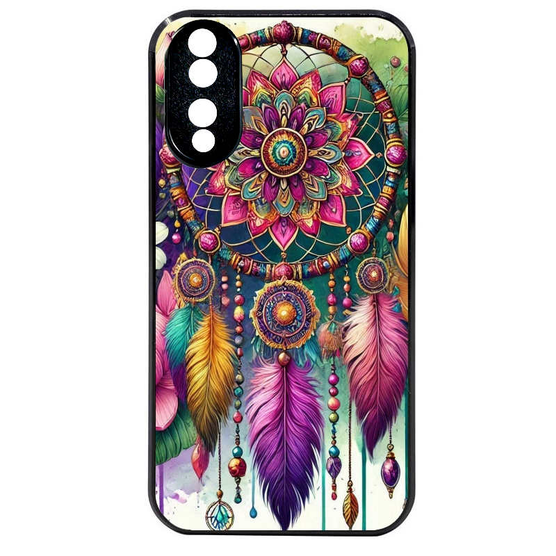 Coque noire taperso pour Honor 70 LITE 90 et LITE avec motif dreamcatcher et mandala protection antichoc personnalisée