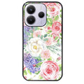 Coque noire taperso pour Redmi Note 14 et PRO PLUS 4G 5G avec motif fleur couleur pastel protection antichoc personnalisée