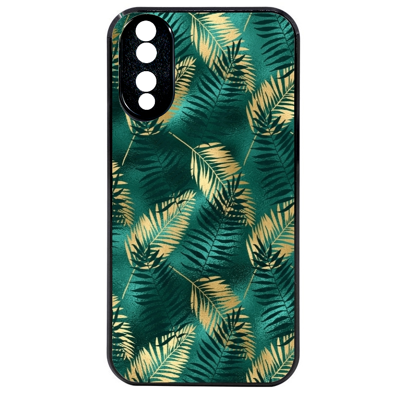 Coque noire taperso pour Honor 70 LITE 90 et LITE avec motif palmier vert protection antichoc personnalisée