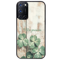 Coque noire taperso pour OPPO Reno 8 LITE avec motif bois et trefle personnalisee protection antichoc personnalisée