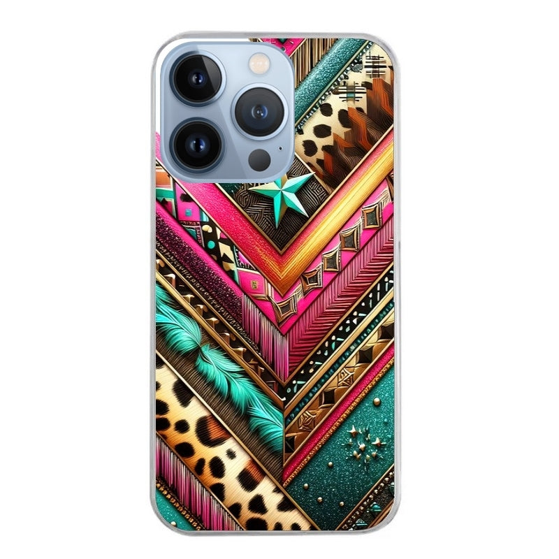 Coque taperso pour Iphone 12 et PRO MINI PRO MAX avec motif chevron texas protection antichoc personnalisée