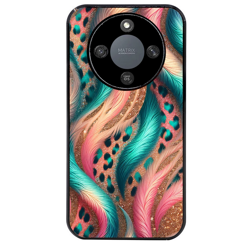 Coque noire taperso pour Magic 5 6 LITE et PRO avec motif effet fourrure leopard 2 protection antichoc personnalisée