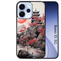 Coque noire taperso pour OPPO Reno 15 et F FS 5G avec motif japan et temple protection antichoc personnalisée