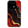 Coque noire taperso pour OnePlus 15 avec motif marbre rouge protection antichoc personnalisée