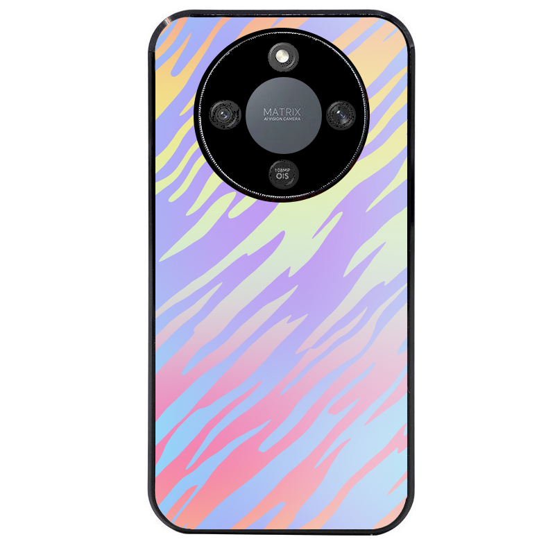 Coque noire taperso pour Magic 5 6 LITE et PRO avec motif zebre pastel protection antichoc personnalisée