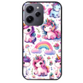Coque noire taperso pour Redmi 12 4G et 5G avec motif licorne arc en ciel protection antichoc personnalisée