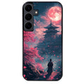 Coque noire taperso pour galaxy A06 A16 A26 A36 A56 avec motif samourai cerisier protection antichoc personnalisée
