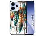 Coque noire taperso pour OPPO Reno 15 et F FS 5G avec motif plumes et bijoux protection antichoc personnalisée