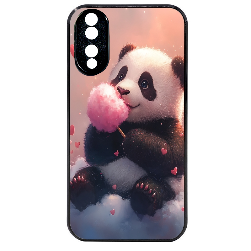 Coque noire taperso pour Honor 70 LITE 90 et LITE avec motif panda bonbon protection antichoc personnalisée
