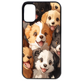 Coque noire taperso pour Moto E13 E14 E15 avec motif chien smile protection antichoc personnalisée