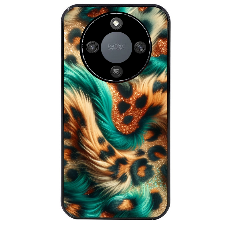 Coque noire taperso pour Magic 5 6 LITE et PRO avec motif effet fourrure leopard 3 protection antichoc personnalisée