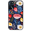 Coque noire taperso pour OPPO A16 et A16S avec motif fleur coquelicot protection antichoc personnalisée