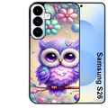 Coque noire taperso pour galaxy S26 et PLUS ULTRA FE avec motif chouette violette protection antichoc personnalisée