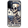 Coque noire taperso pour OPPO A54 et A74 5G avec motif mort gamer protection antichoc personnalisée