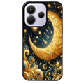 Coque noire taperso pour Redmi Note 14 et PRO PLUS 4G 5G avec motif lune astre protection antichoc personnalisée