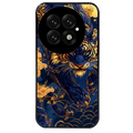 Coque noire taperso pour OnePlus 13 avec motif tigre et fleur protection antichoc personnalisée