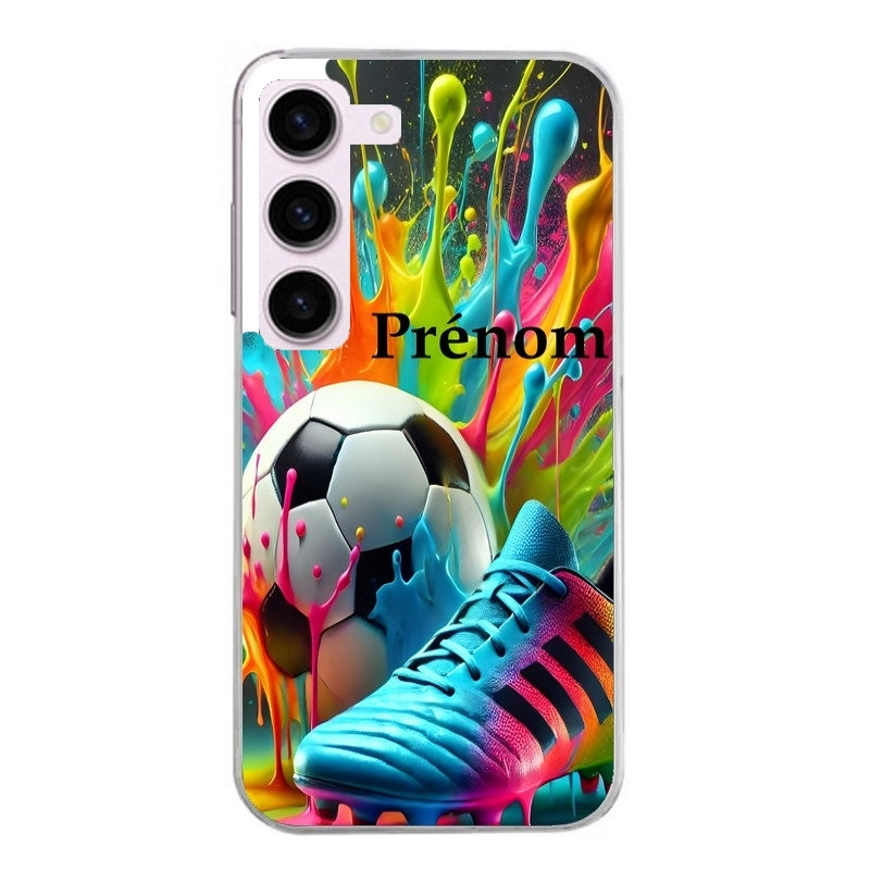 Coque taperso pour Galaxy A13 4G et 5G A23 A53 avec motif foot color personnalisee protection antichoc personnalisée