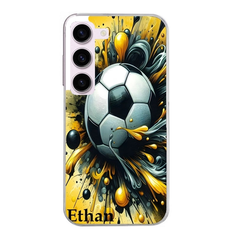 Coque taperso pour Galaxy A13 4G et 5G A23 A53 avec motif football personnalisee protection antichoc personnalisée