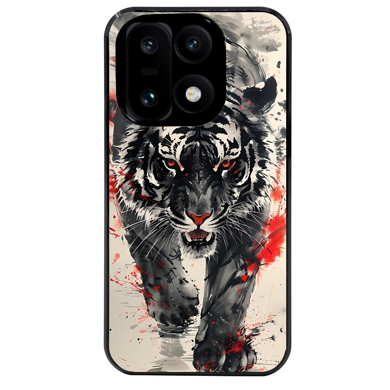 Coque noire taperso pour OnePlus 15 avec motif tigre japan protection antichoc personnalisée
