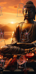 Bouddha sunset
