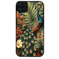Coque noire taperso pour galaxy A22 A32 A52 A52S 4G 5G  avec motif paon tropical protection antichoc personnalisée