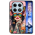 Coque noire taperso pour Redmi Note 15 et PRO PLUS 4G 5G avec motif femme papillon protection antichoc personnalisée