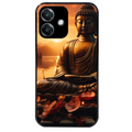 Coque noire taperso pour OPPO A40 avec motif bouddha et soleil protection antichoc personnalisée