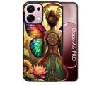 Coque noire taperso pour OPPO A6 PRO 4G et 5G avec motif fee et fleurs protection antichoc personnalisée