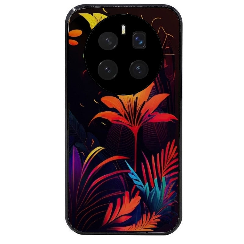 Coque noire taperso pour Magic 8 LITE et PRO avec motif tropical jaune protection antichoc personnalisée