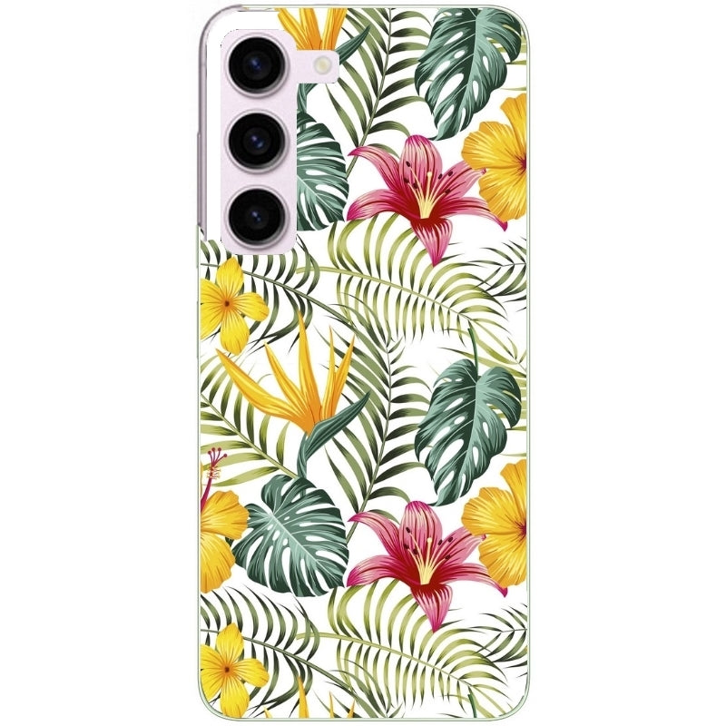 Coque taperso pour Galaxy A13 4G et 5G A23 A53 avec motif jungle et fleur hibiscus protection antichoc personnalisée